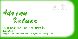 adrian kelner business card